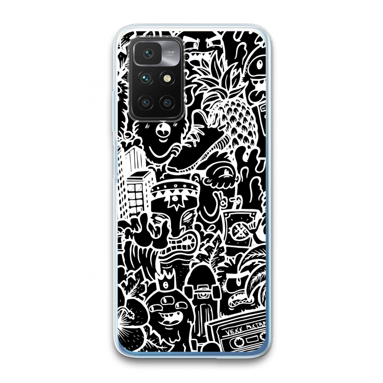 Vexx Black Mixtape: Xiaomi Redmi 10 Transparant Hoesje