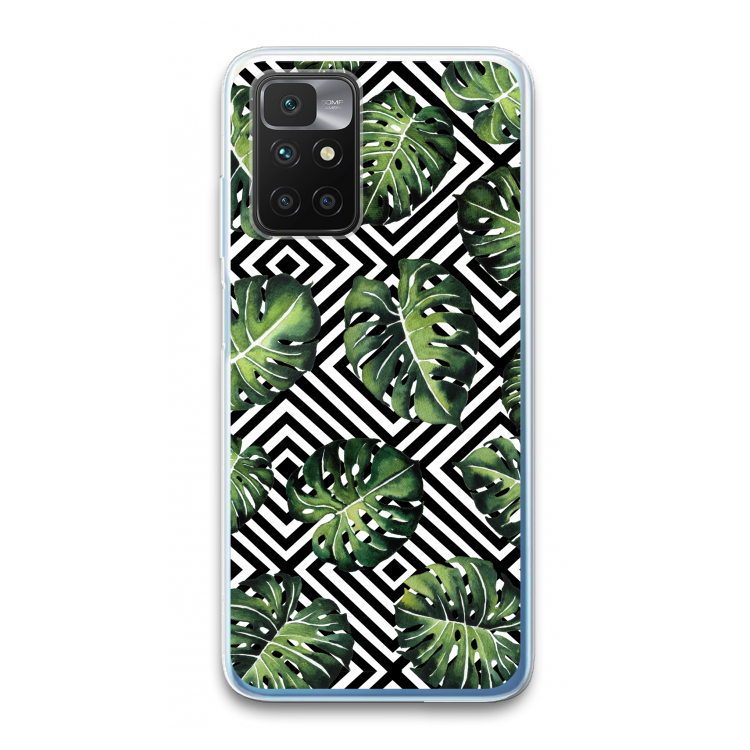 Geometrische jungle: Xiaomi Redmi 10 Transparant Hoesje