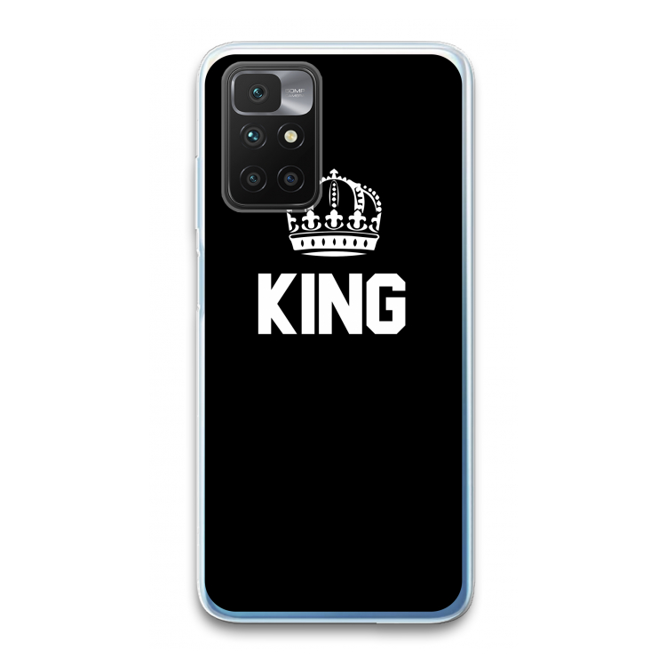 King zwart: Xiaomi Redmi 10 Transparant Hoesje