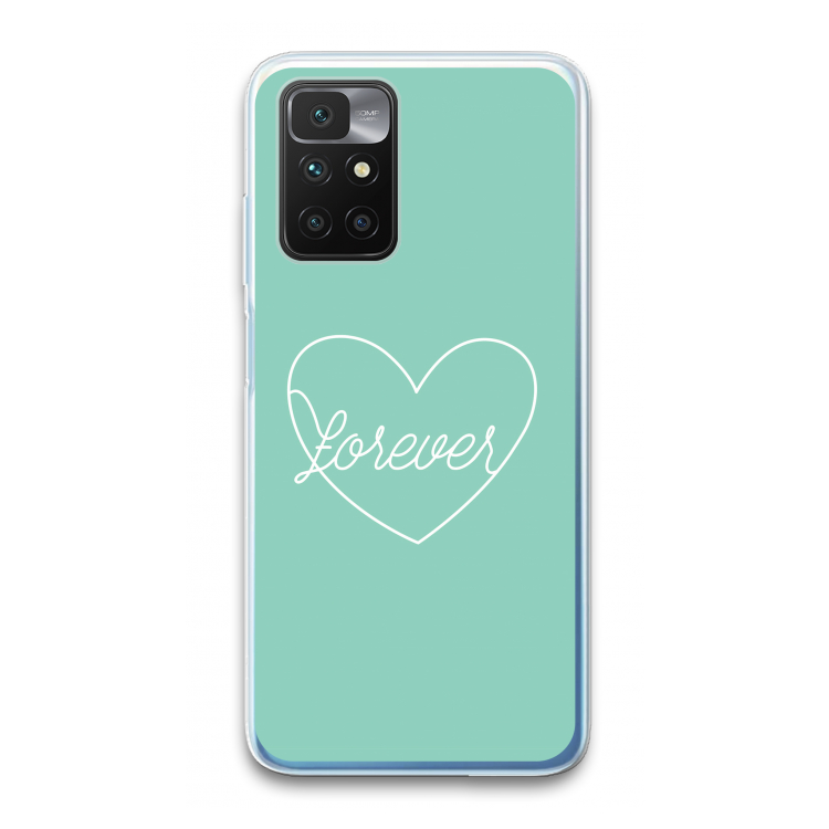 Forever heart pastel: Xiaomi Redmi 10 Transparant Hoesje