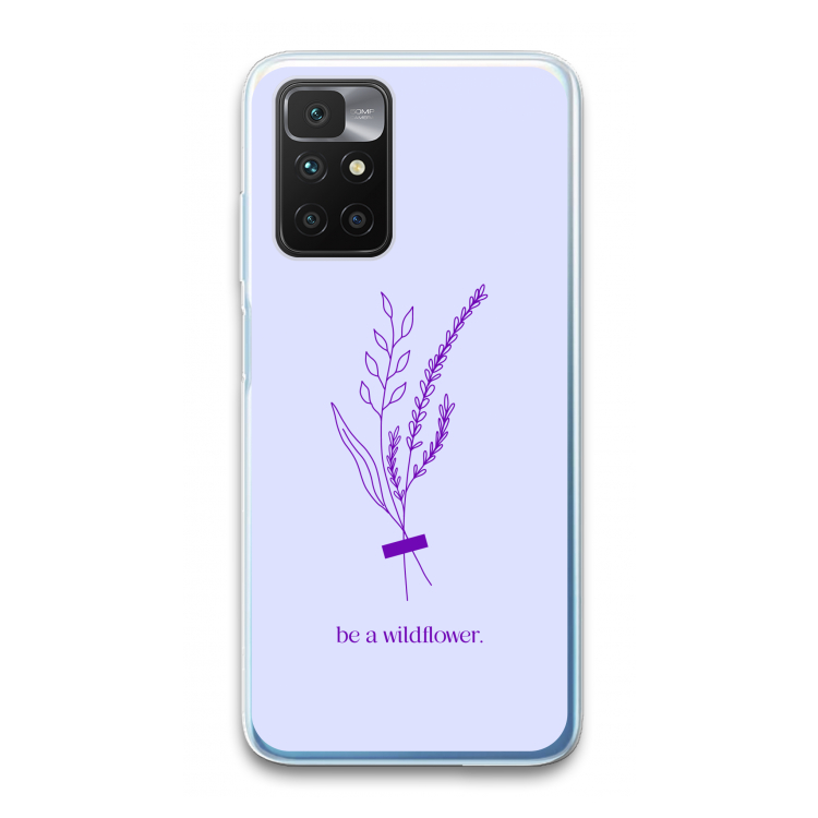 Be a wildflower: Xiaomi Redmi 10 Transparant Hoesje