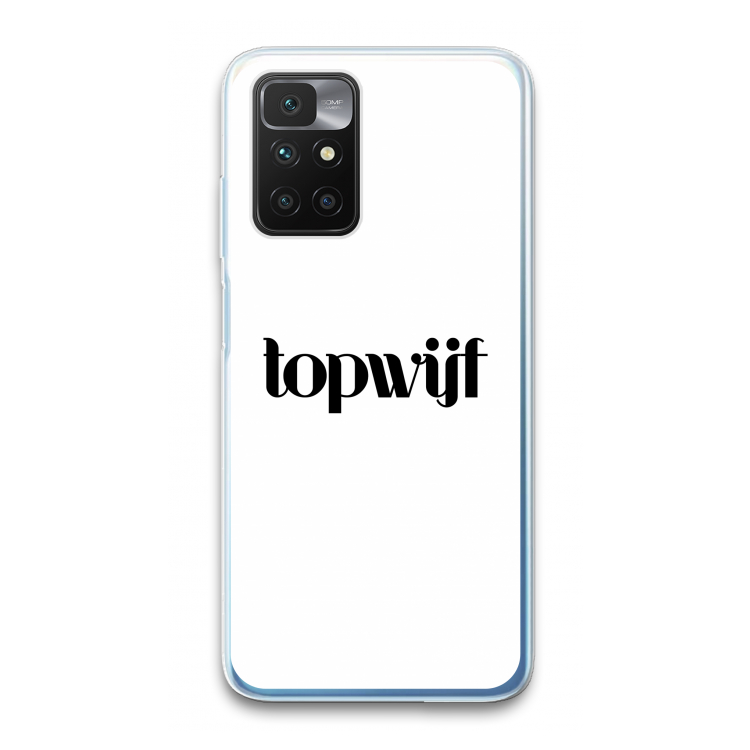Topwijf Wit: Xiaomi Redmi 10 Transparant Hoesje