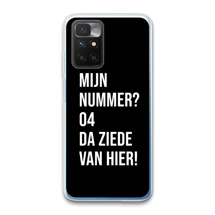 Da ziede van hier - Zwart: Xiaomi Redmi 10 Transparant Hoesje