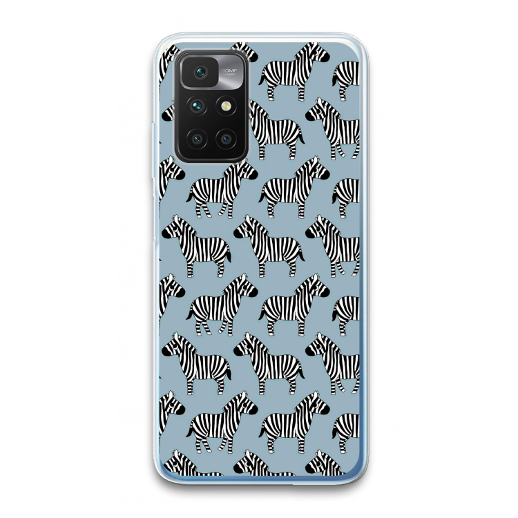 Zebra: Xiaomi Redmi 10 Transparant Hoesje