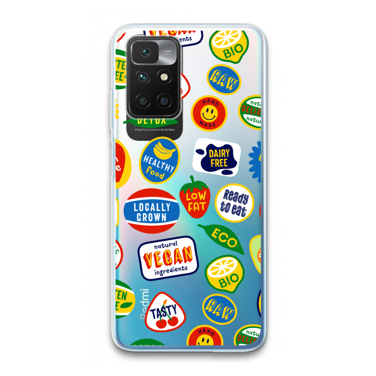 Fruitsticker: Xiaomi Redmi 10 Transparant Hoesje