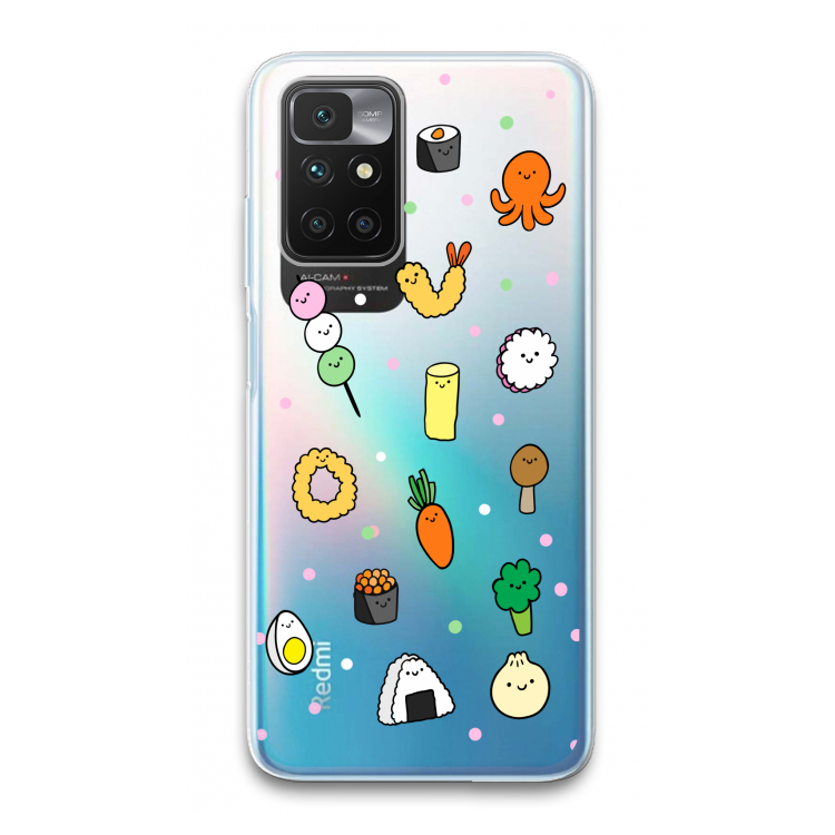 Happy bento friends: Xiaomi Redmi 10 Transparant Hoesje