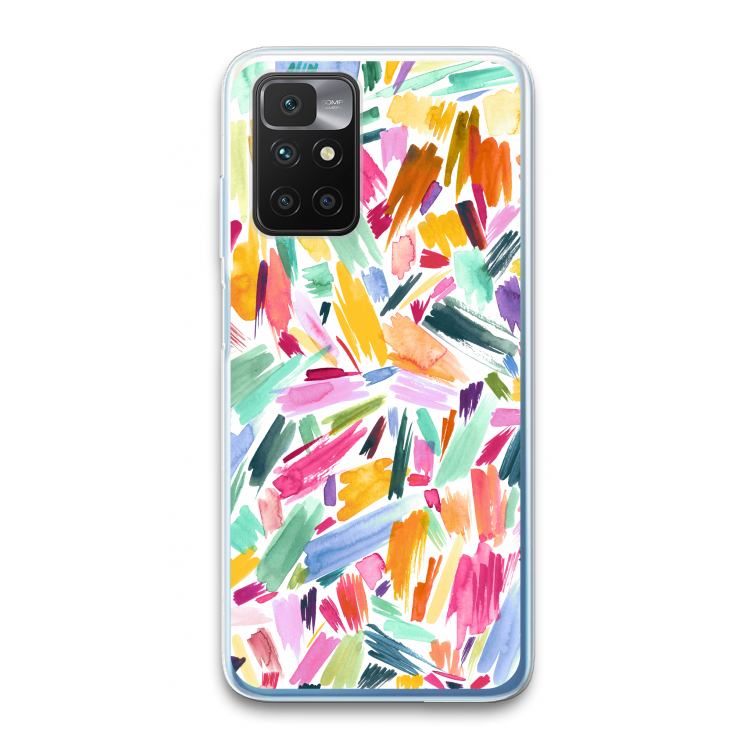 Watercolor Brushstrokes: Xiaomi Redmi 10 Transparant Hoesje