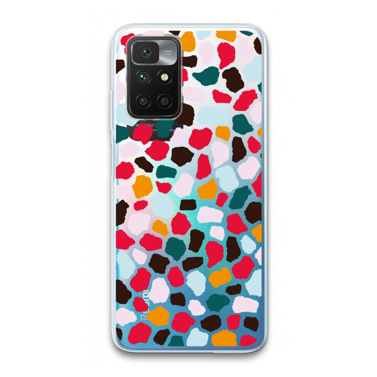 Colored Giraffe: Xiaomi Redmi 10 Transparant Hoesje