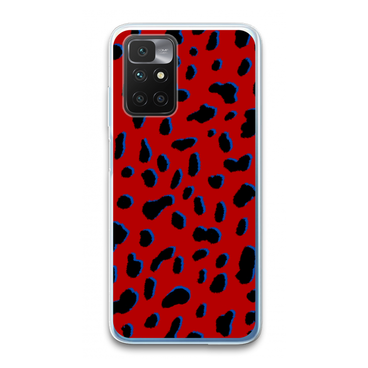 Red Leopard: Xiaomi Redmi 10 Transparant Hoesje