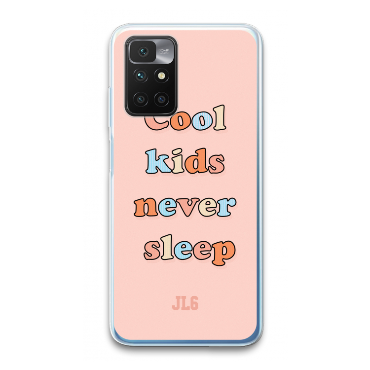 Cool Kids Never Sleep: Xiaomi Redmi 10 Transparant Hoesje