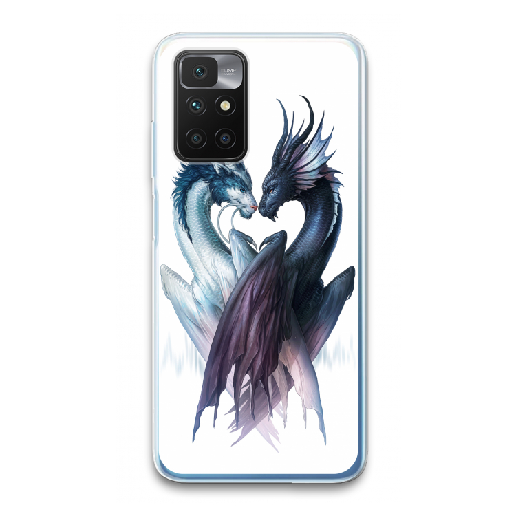 Yin Yang Dragons: Xiaomi Redmi 10 Transparant Hoesje