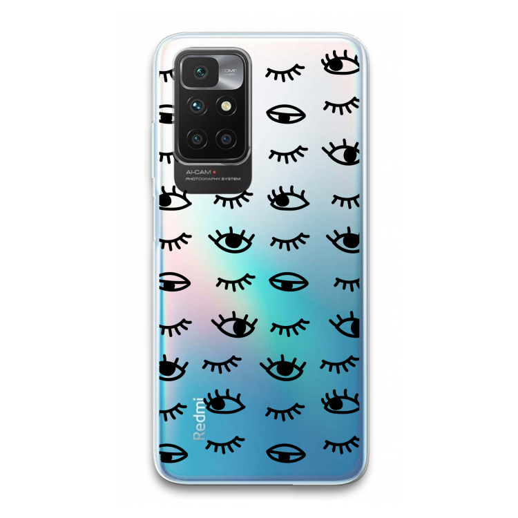 Eye pattern #2: Xiaomi Redmi 10 Transparant Hoesje