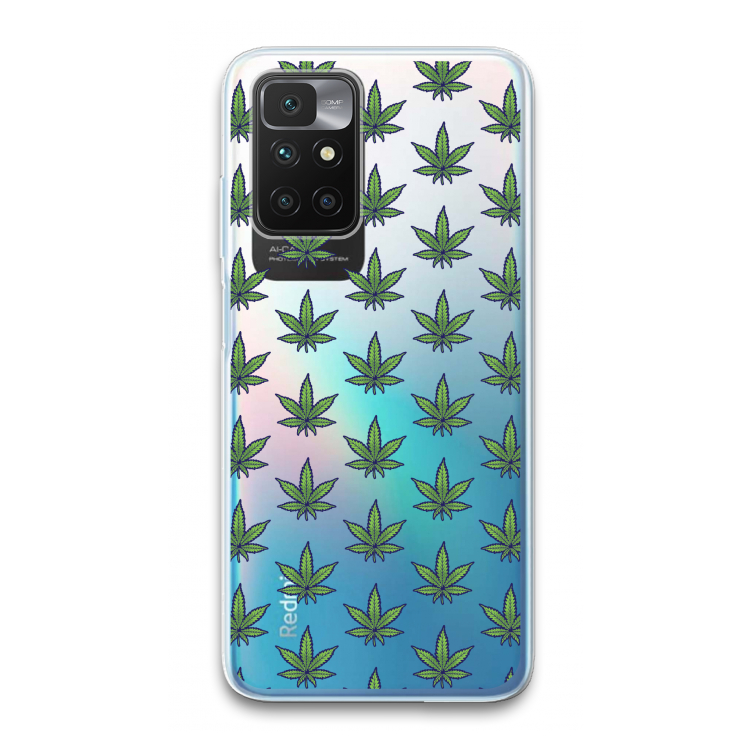 Weed: Xiaomi Redmi 10 Transparant Hoesje