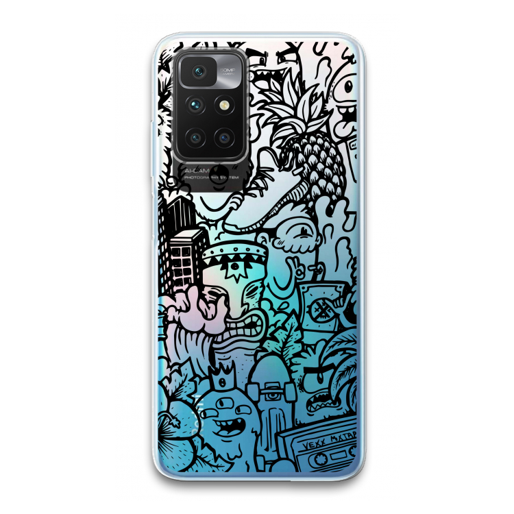 Vexx Black Mixtape: Xiaomi Redmi 10 Transparant Hoesje