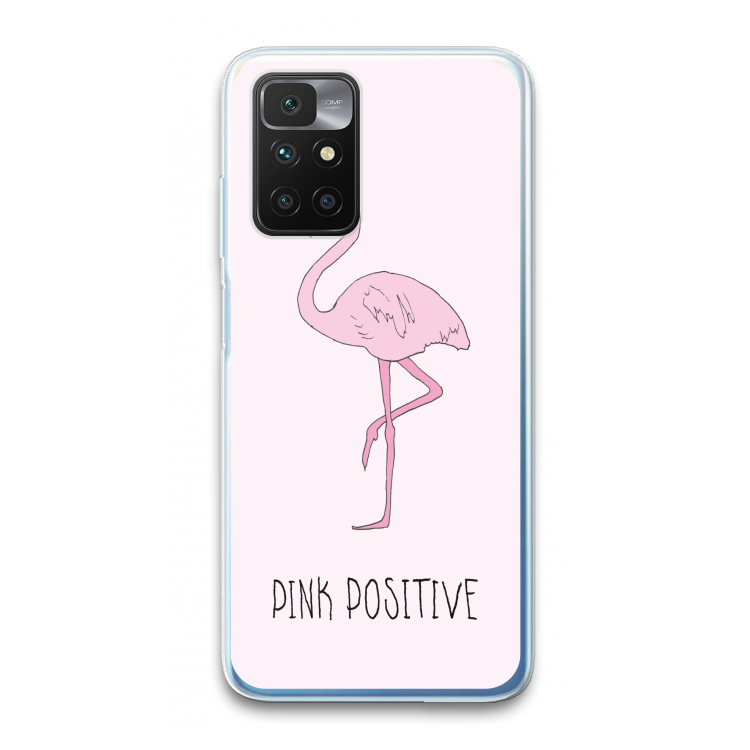 Pink positive: Xiaomi Redmi 10 Transparant Hoesje
