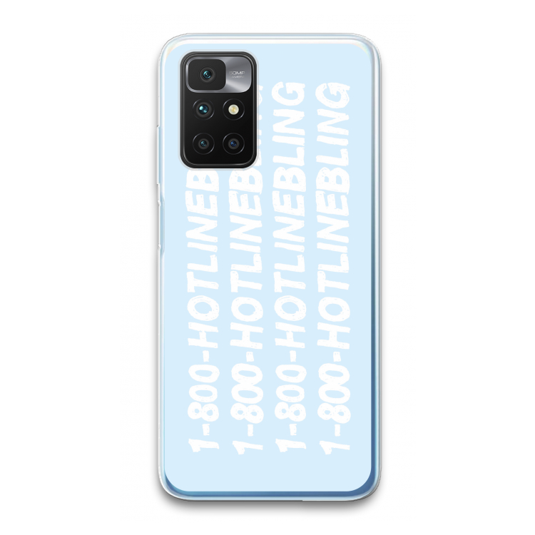 Hotline bling blue: Xiaomi Redmi 10 Transparant Hoesje
