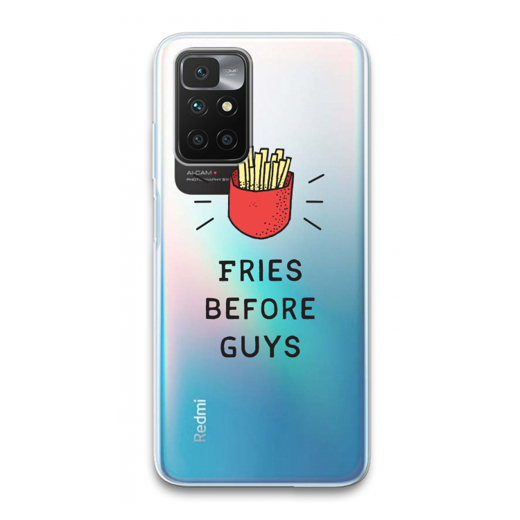 Fries before guys: Xiaomi Redmi 10 Transparant Hoesje