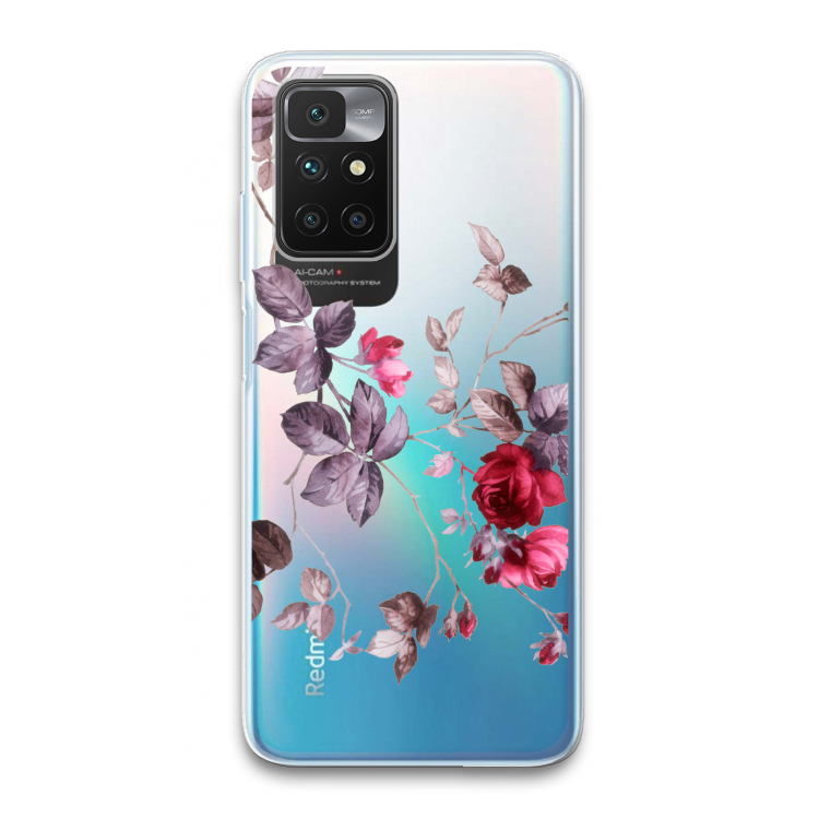 Mooie bloemen: Xiaomi Redmi 10 Transparant Hoesje