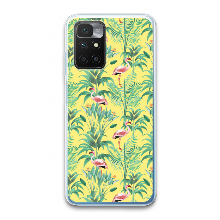 Flamingo party: Xiaomi Redmi 10 Transparant Hoesje