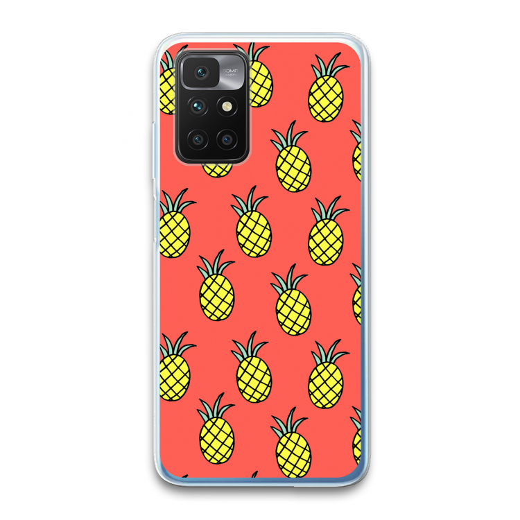 Ananas: Xiaomi Redmi 10 Transparant Hoesje