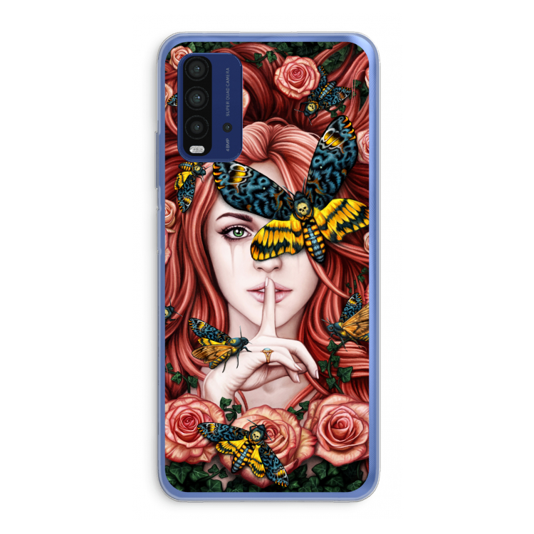 Lady Moth: Xiaomi Redmi 9T Transparant Hoesje