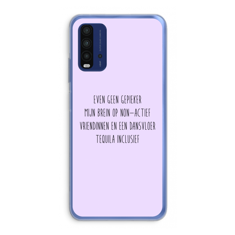 Tequila: Xiaomi Redmi 9T Transparant Hoesje