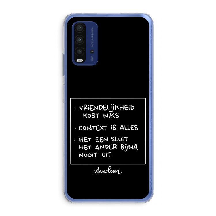 Mijn Motto's: Xiaomi Redmi 9T Transparant Hoesje