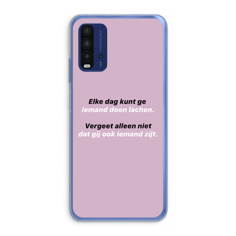 gij zijt ook iemand: Xiaomi Redmi 9T Transparant Hoesje