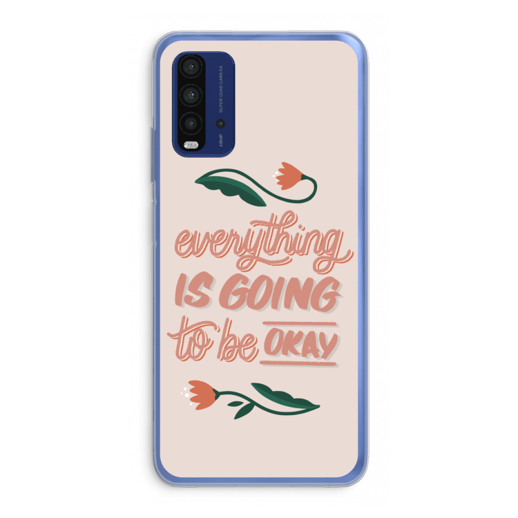 Optimistic flower girl: Xiaomi Redmi 9T Transparant Hoesje