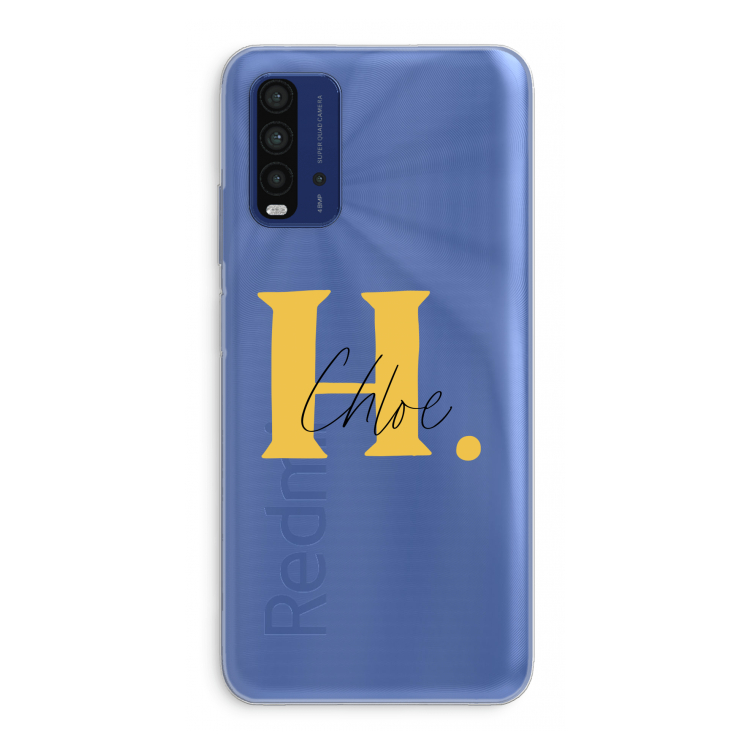 Amber Script: Xiaomi Redmi 9T Transparant Hoesje