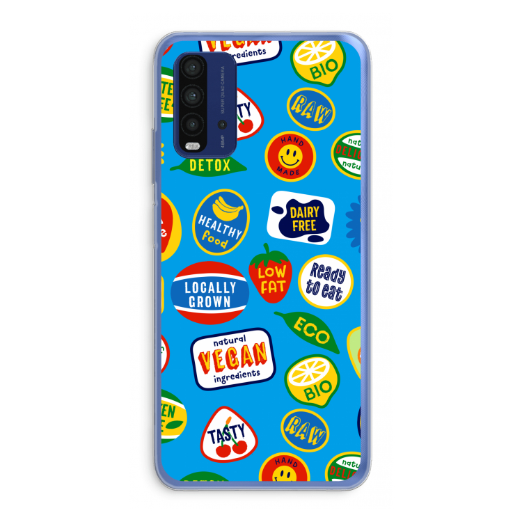 Fruitsticker: Xiaomi Redmi 9T Transparant Hoesje