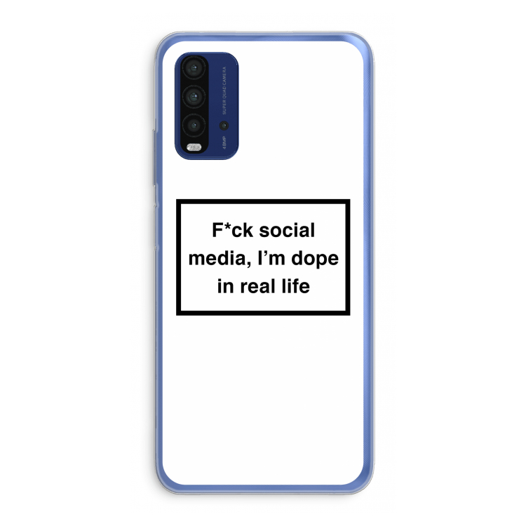 I'm dope: Xiaomi Redmi 9T Transparant Hoesje