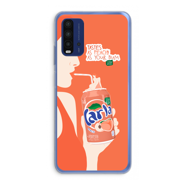 Peach please!: Xiaomi Redmi 9T Transparant Hoesje