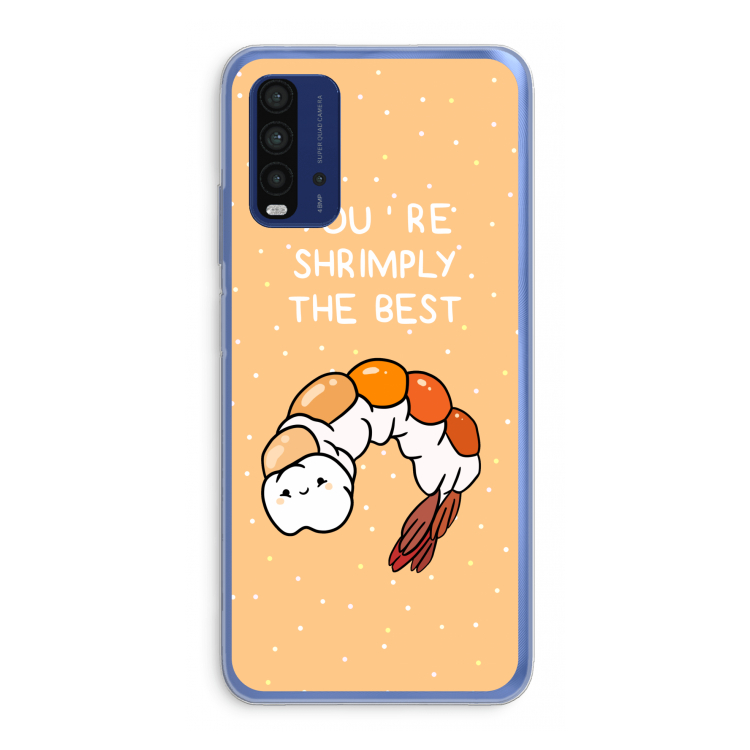 You're Shrimply The Best: Xiaomi Redmi 9T Transparant Hoesje