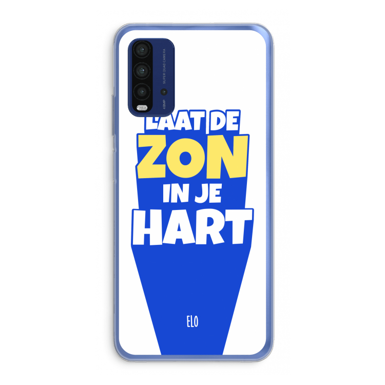 Laat de zon in je hart: Xiaomi Redmi 9T Transparant Hoesje