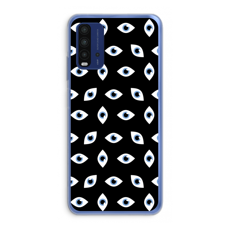 Eyes pattern: Xiaomi Redmi 9T Transparant Hoesje