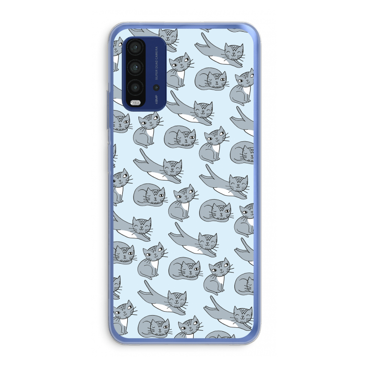 Poezen: Xiaomi Redmi 9T Transparant Hoesje