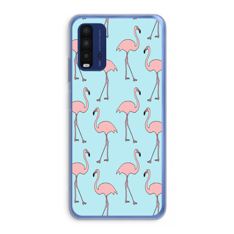 Anything Flamingoes: Xiaomi Redmi 9T Transparant Hoesje