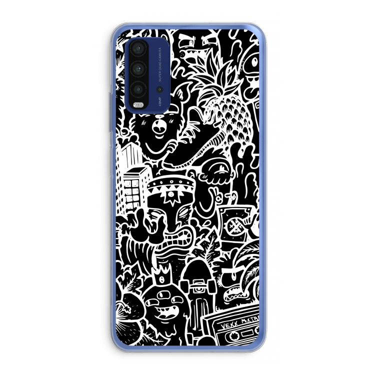 Vexx Black Mixtape: Xiaomi Redmi 9T Transparant Hoesje