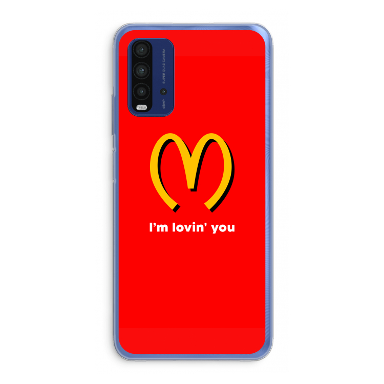 I'm lovin' you: Xiaomi Redmi 9T Transparant Hoesje