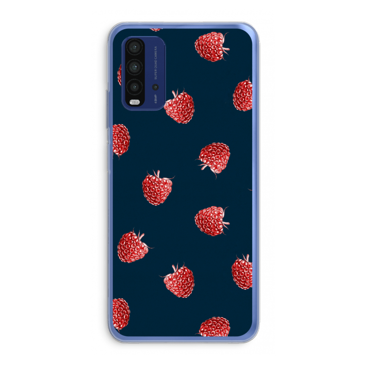 Framboosjes: Xiaomi Redmi 9T Transparant Hoesje