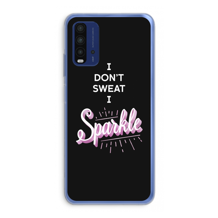 Sparkle quote: Xiaomi Redmi 9T Transparant Hoesje