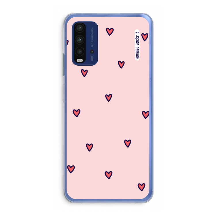 Hartjes: Xiaomi Redmi 9T Transparant Hoesje