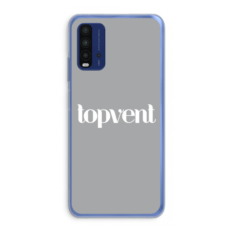 Topvent Grijs Wit: Xiaomi Redmi 9T Transparant Hoesje