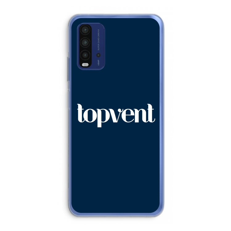 Topvent Navy: Xiaomi Redmi 9T Transparant Hoesje