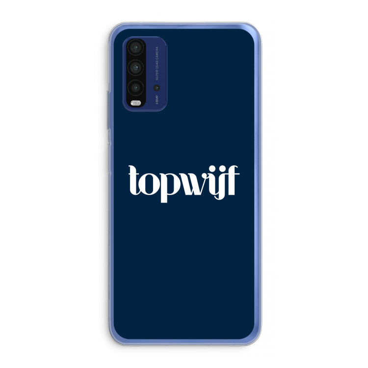 Topwijf Navy: Xiaomi Redmi 9T Transparant Hoesje