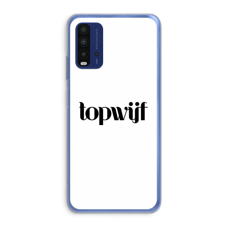 Topwijf Wit: Xiaomi Redmi 9T Transparant Hoesje