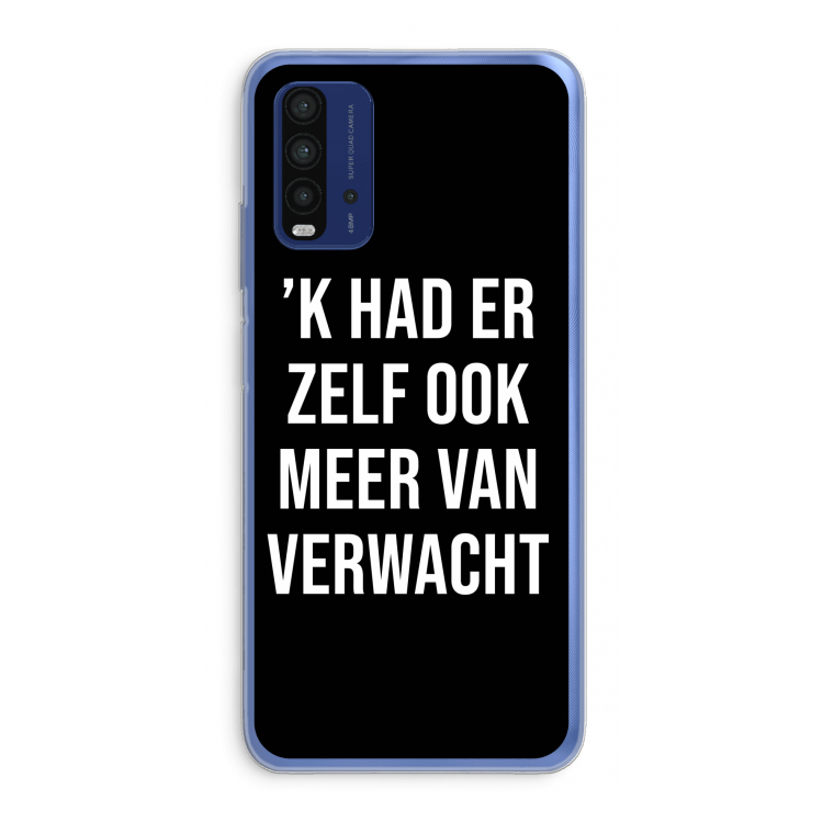 Meer verwacht - Zwart: Xiaomi Redmi 9T Transparant Hoesje