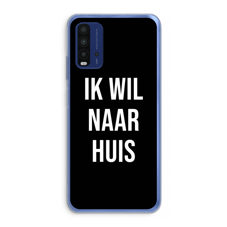 Ik wil naar huis - Zwart: Xiaomi Redmi 9T Transparant Hoesje