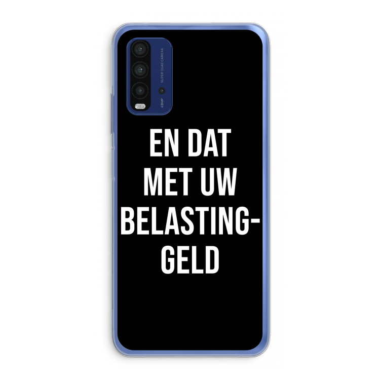 Belastinggeld - Zwart: Xiaomi Redmi 9T Transparant Hoesje
